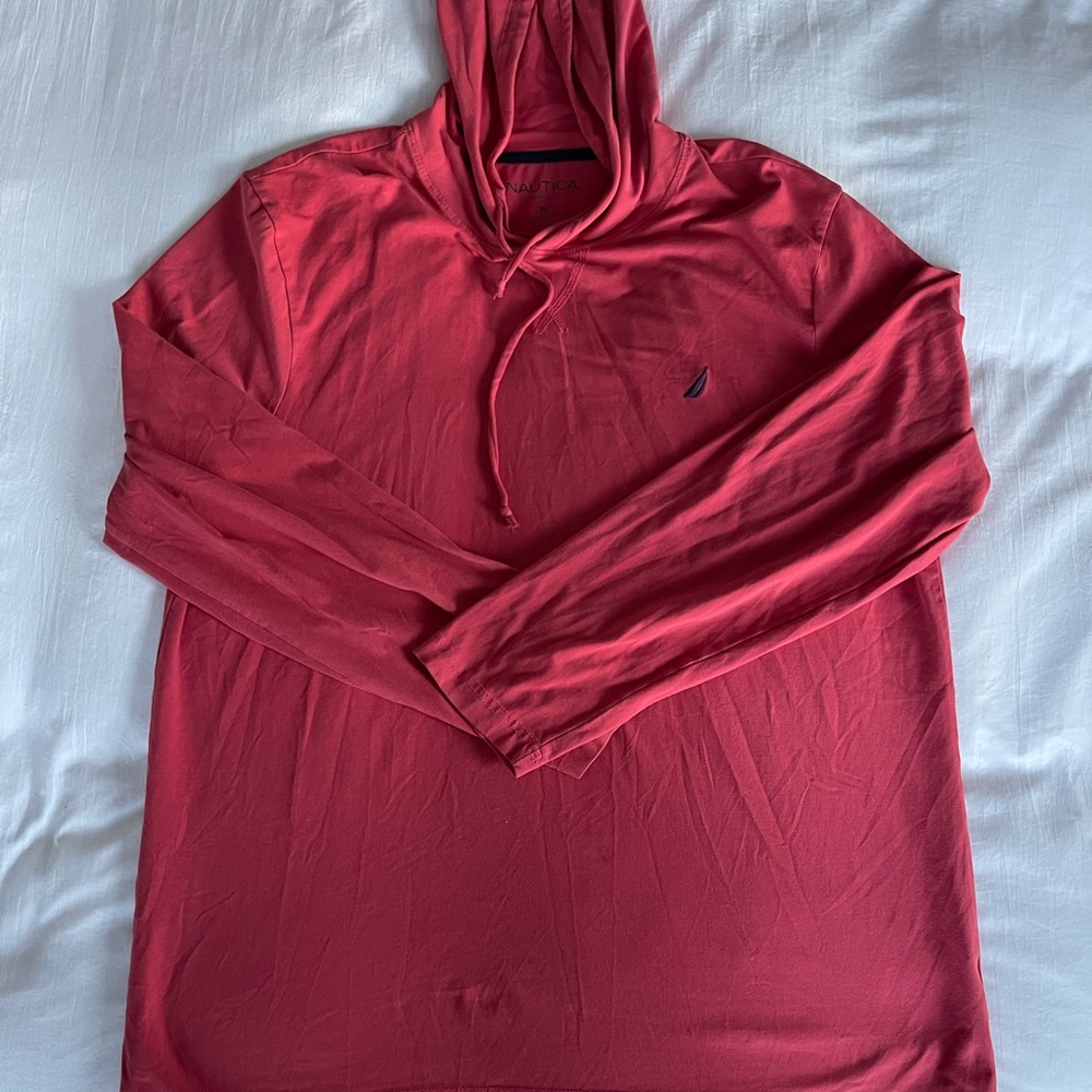 Nautica Men's Vibrant Red Hoodie